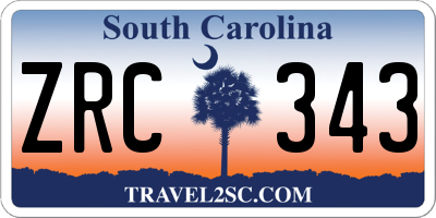 SC license plate ZRC343