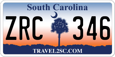 SC license plate ZRC346