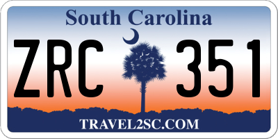 SC license plate ZRC351