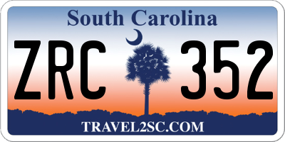SC license plate ZRC352