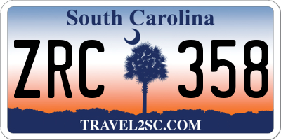 SC license plate ZRC358
