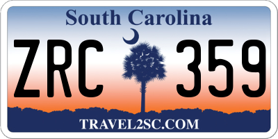 SC license plate ZRC359
