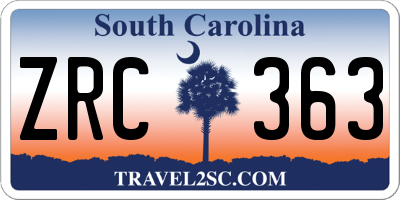 SC license plate ZRC363
