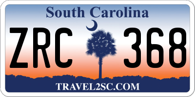 SC license plate ZRC368