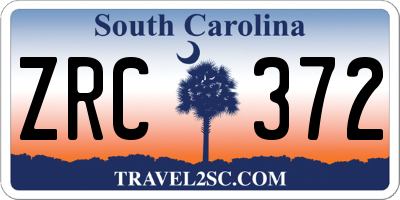 SC license plate ZRC372