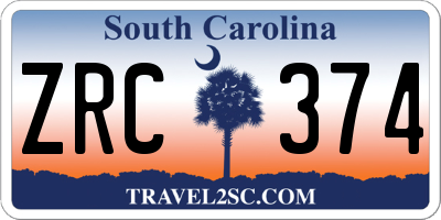 SC license plate ZRC374