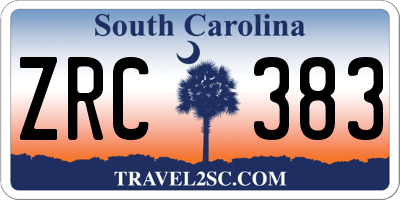 SC license plate ZRC383