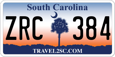 SC license plate ZRC384
