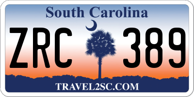 SC license plate ZRC389