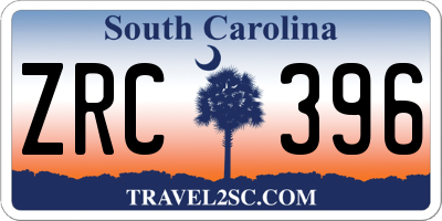 SC license plate ZRC396