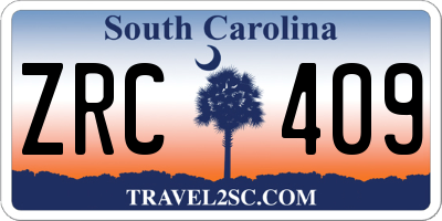 SC license plate ZRC409