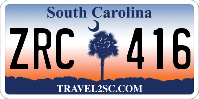 SC license plate ZRC416