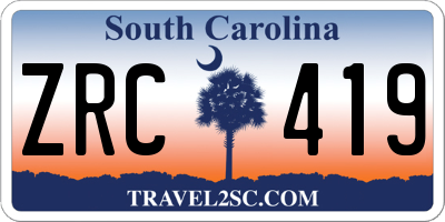 SC license plate ZRC419