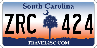 SC license plate ZRC424