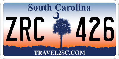 SC license plate ZRC426