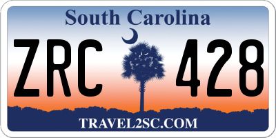 SC license plate ZRC428