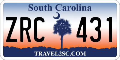 SC license plate ZRC431