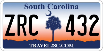 SC license plate ZRC432