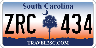 SC license plate ZRC434