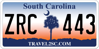 SC license plate ZRC443