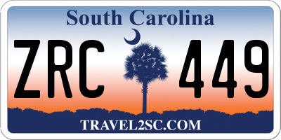 SC license plate ZRC449