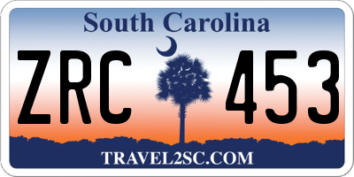 SC license plate ZRC453