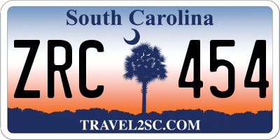 SC license plate ZRC454