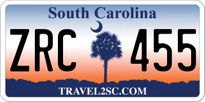 SC license plate ZRC455