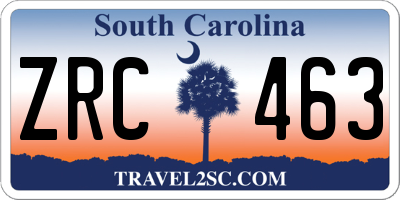 SC license plate ZRC463
