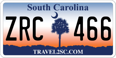SC license plate ZRC466