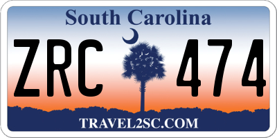 SC license plate ZRC474