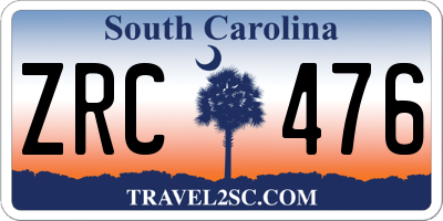 SC license plate ZRC476