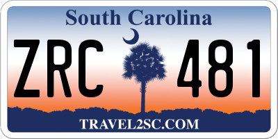 SC license plate ZRC481