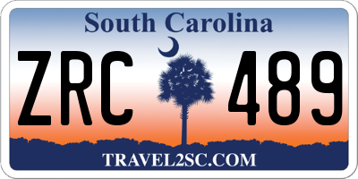 SC license plate ZRC489