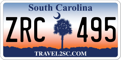 SC license plate ZRC495