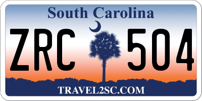 SC license plate ZRC504