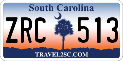 SC license plate ZRC513
