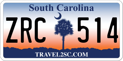 SC license plate ZRC514