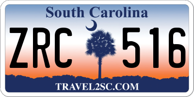 SC license plate ZRC516