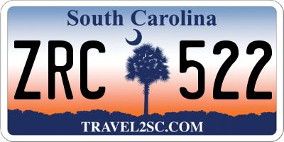 SC license plate ZRC522