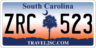 SC license plate ZRC523