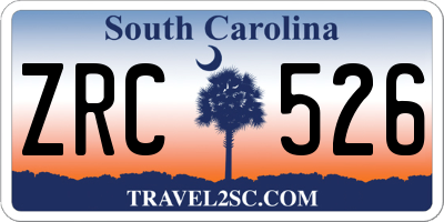 SC license plate ZRC526