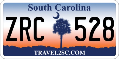 SC license plate ZRC528