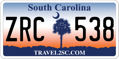 SC license plate ZRC538