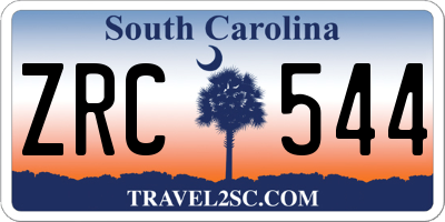 SC license plate ZRC544