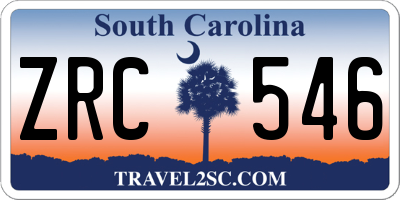 SC license plate ZRC546
