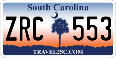 SC license plate ZRC553