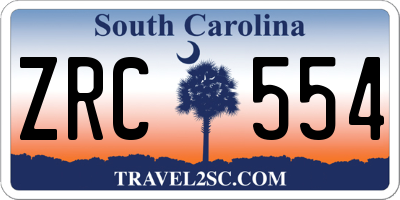 SC license plate ZRC554