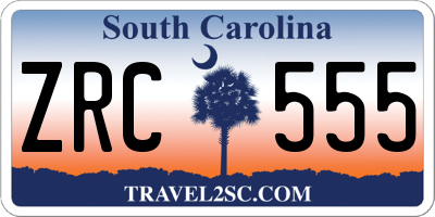 SC license plate ZRC555