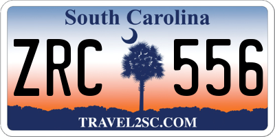 SC license plate ZRC556